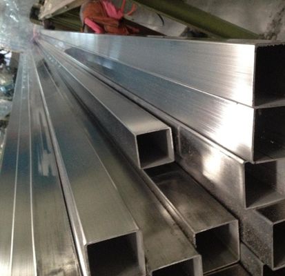 ASTM A312 201 الأنبوب المربع SS المطاوئ HL سطح 6m الطول