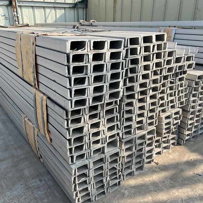 304 الفولاذ المقاوم للصدأ قناة C 6m إلى 12m مطاط ساخن
